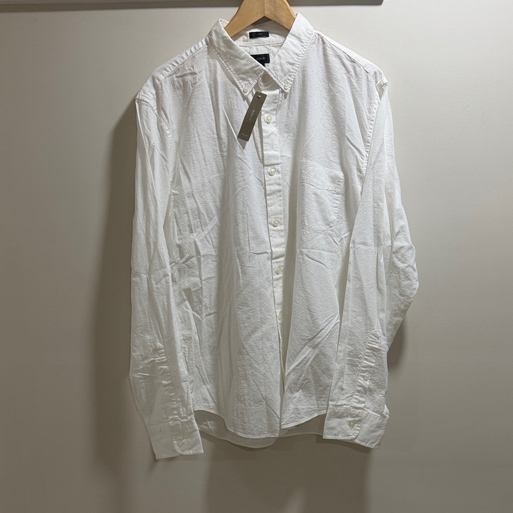J. Crew Slim Fit XL White Casual Button Down Shirt